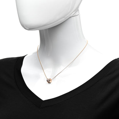 Bulgari 18K Rose Gold Diamond Small B.Zero1 Pave Pendant Necklace 2 of 8
