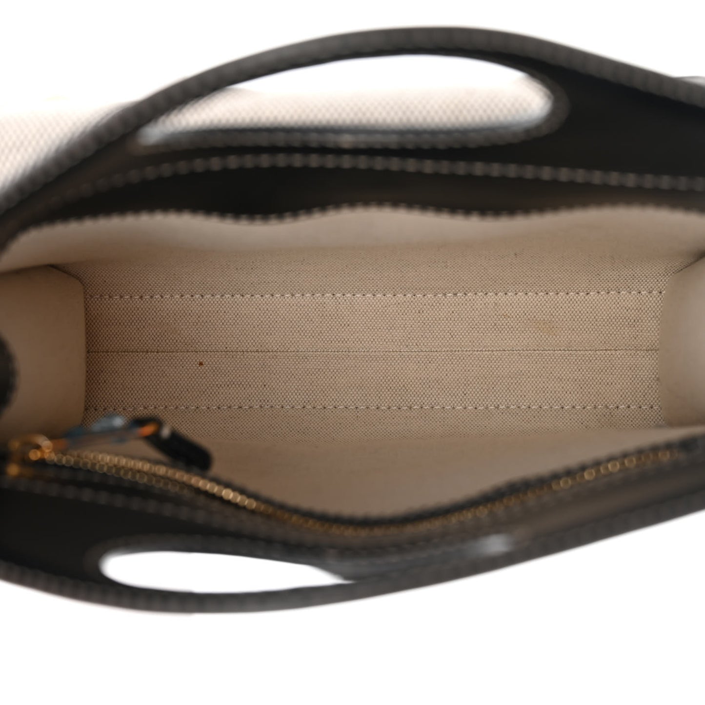 Smooth Calfskin Canvas Two Tone Mini Pocket Bag Black Tan