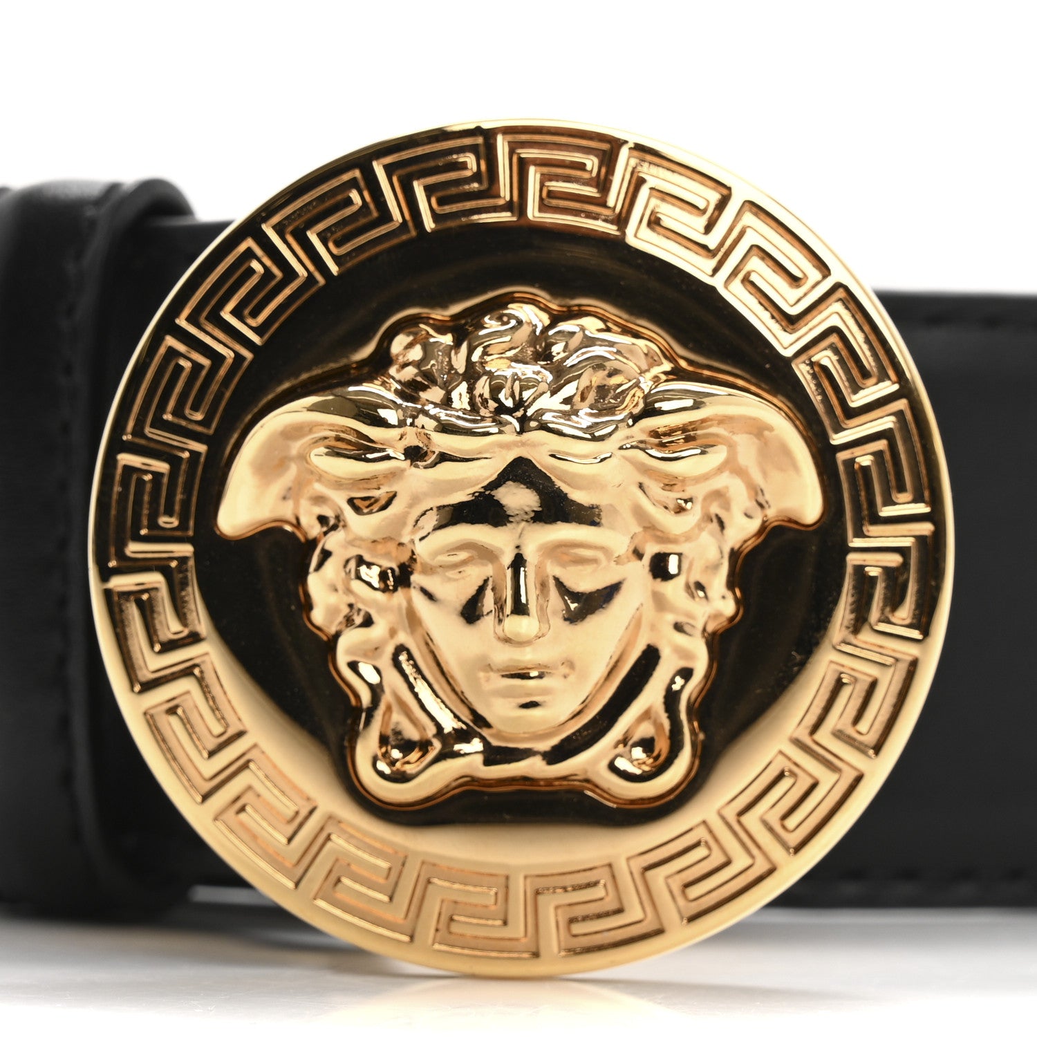 Versace Calfskin Palazzo Medusa Belt  75 30 Black 7 of 8