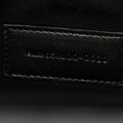 Saint Laurent Grain De Poudre Textured Mixed Matelasse Triquilt Monogram Clutch Black 7 of 9