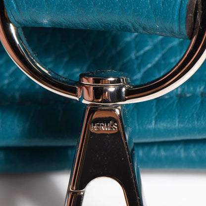 Hermes Taurillon Clemence Evelyne III PM Bleu Izmir 6 of 14