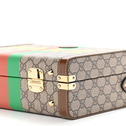 Gucci GG Supreme Monogram Azalea Calfskin Fake/Not Retro Interlocking G Beauty Case Beige Ebony Brown Sugar 8 of 8