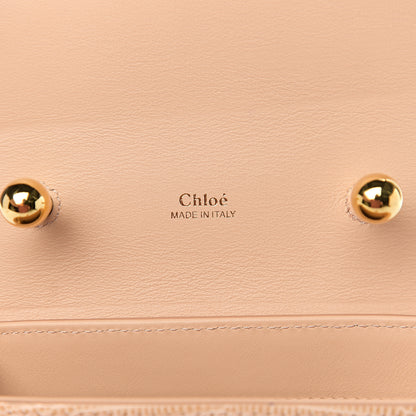 Chloe Calfskin Lizard Embossed Small Aby Lock Delicate Pink 5 of 7