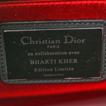 Christian Dior X BHARTI KHER Calfskin Embossed Matte Medium Lady Dior Art Black Multicolor 6 of 11