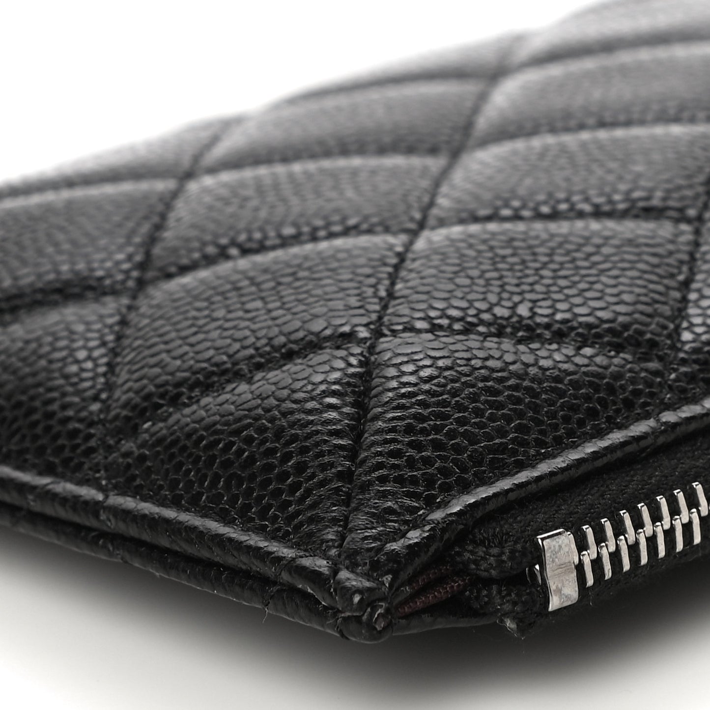 Caviar Quilted Classic iPhone Pouch Black