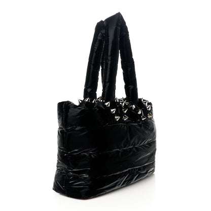 Christian Louboutin Nylon Padded Gloss Large Cabamoon Tote Black 3 of 9