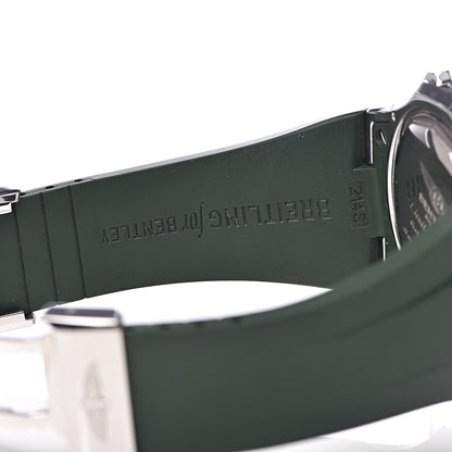 Breitling Stainless Steel Rubber 49mm Bentley GMT Chronograph Automatic Watch Green A47362 7 of 9