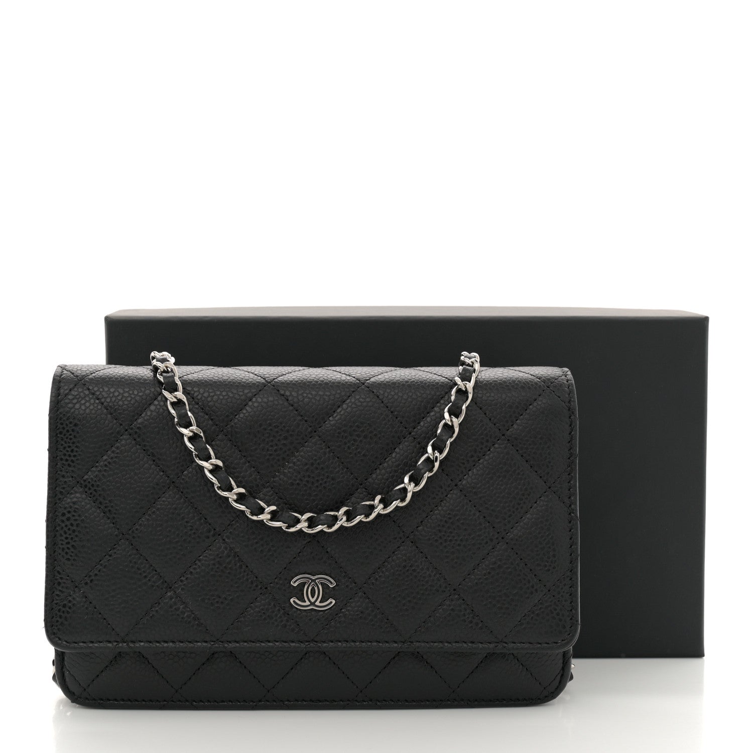 Chanel Caviar Quilted Wallet on Chain WOC Black 11 of 11