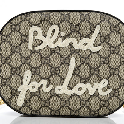 Gucci GG Supreme Monogram Blind For Love Embroidered Mini Chain Shoulder Bag Beige Tuscany 8 of 8
