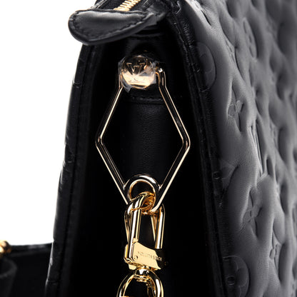 Louis Vuitton Lambskin Embossed Monogram Coussin PM Black 11 of 11