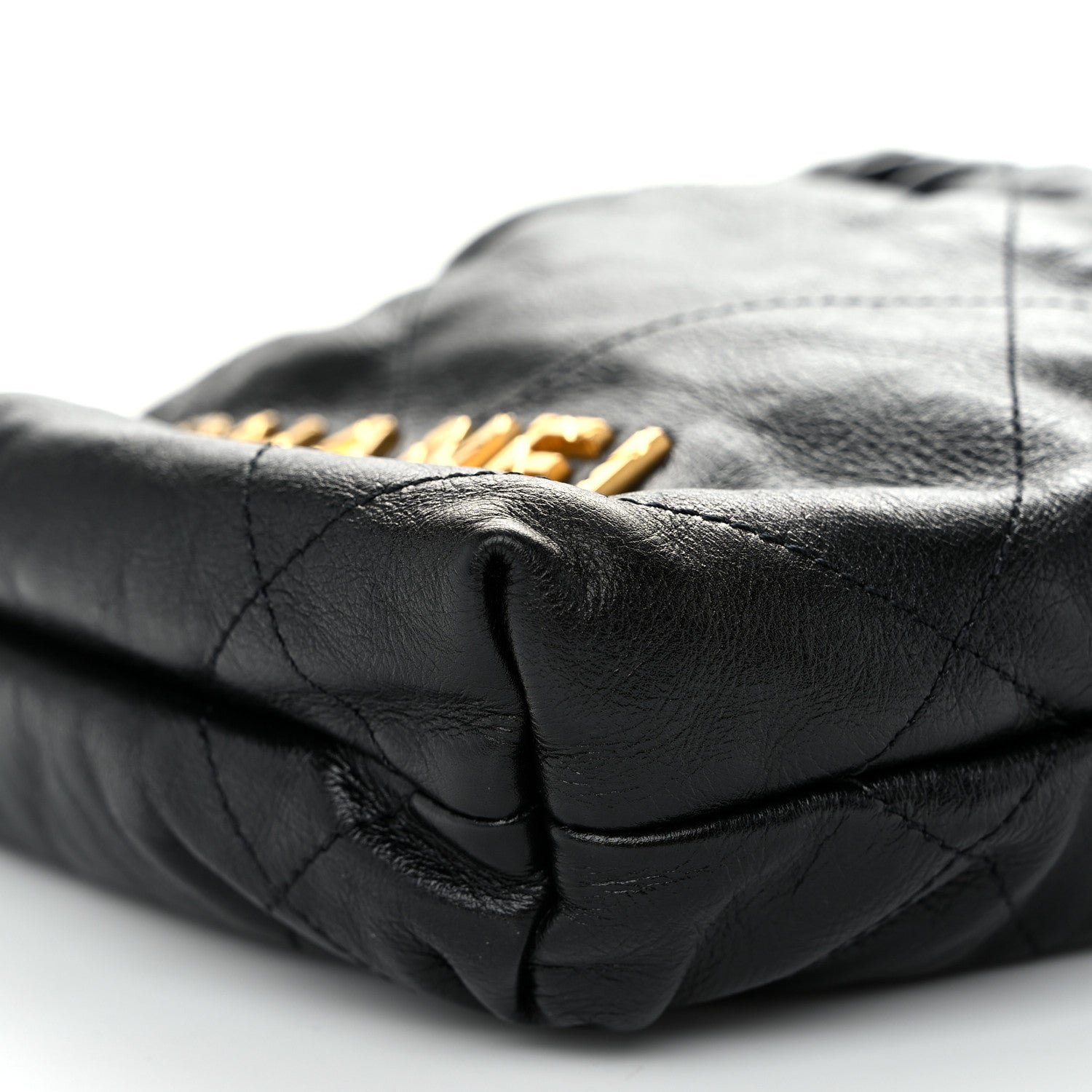 Chanel Shiny Crumpled Calfskin Quilted Pearl Mini Chanel 22 Black 11 of 11