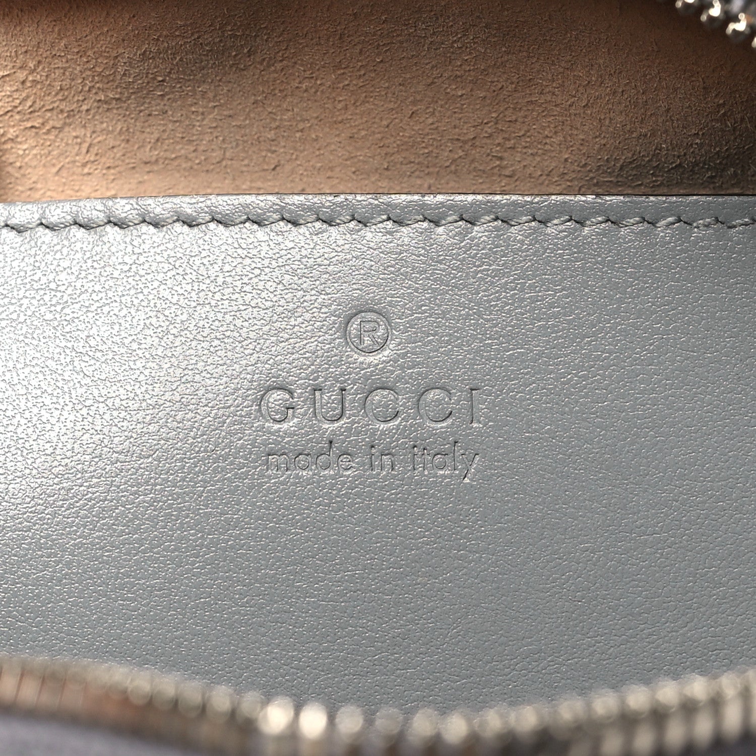 Gucci Calfskin Matelasse Aria Small GG Marmont Chain Shoulder Bag Deep Grey 6 of 11