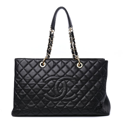 Chanel Caviar Quilted XL Grand Shopping Tote GST Black 1 of 7