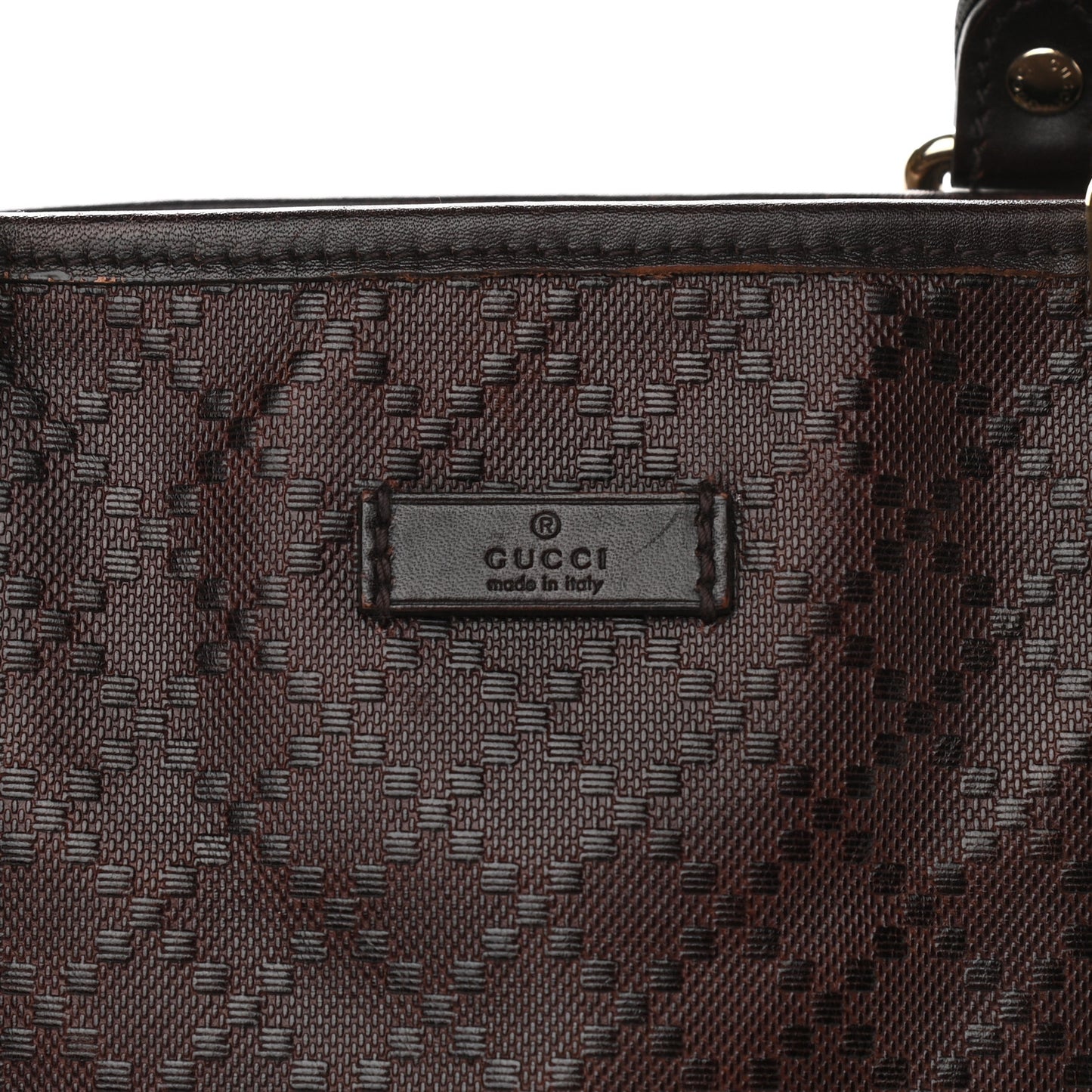 Diamante Joy Vertical Tote Dark Brown
