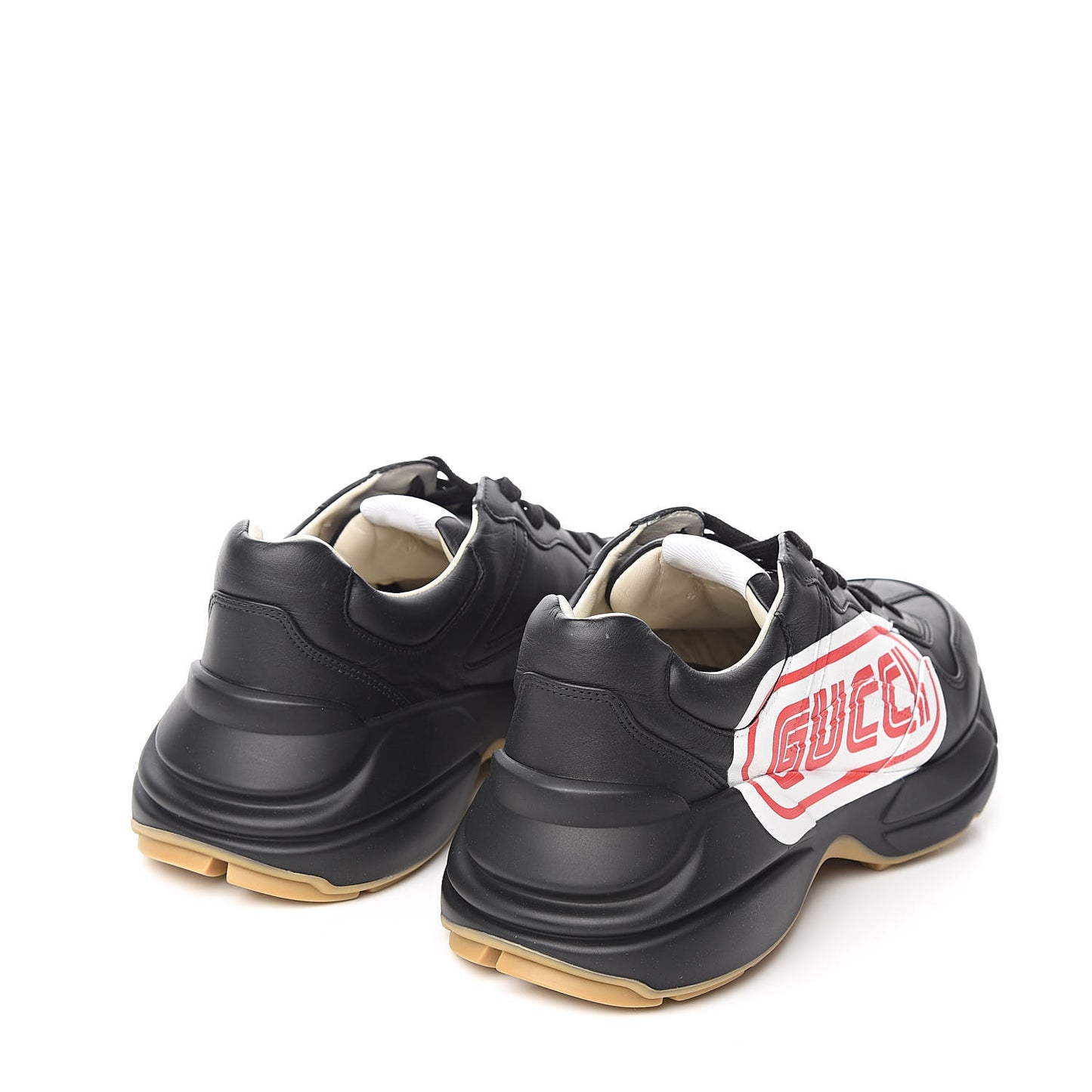 X SEGA Calfskin Logo Mens Rhyton Sneakers 7.5 Black