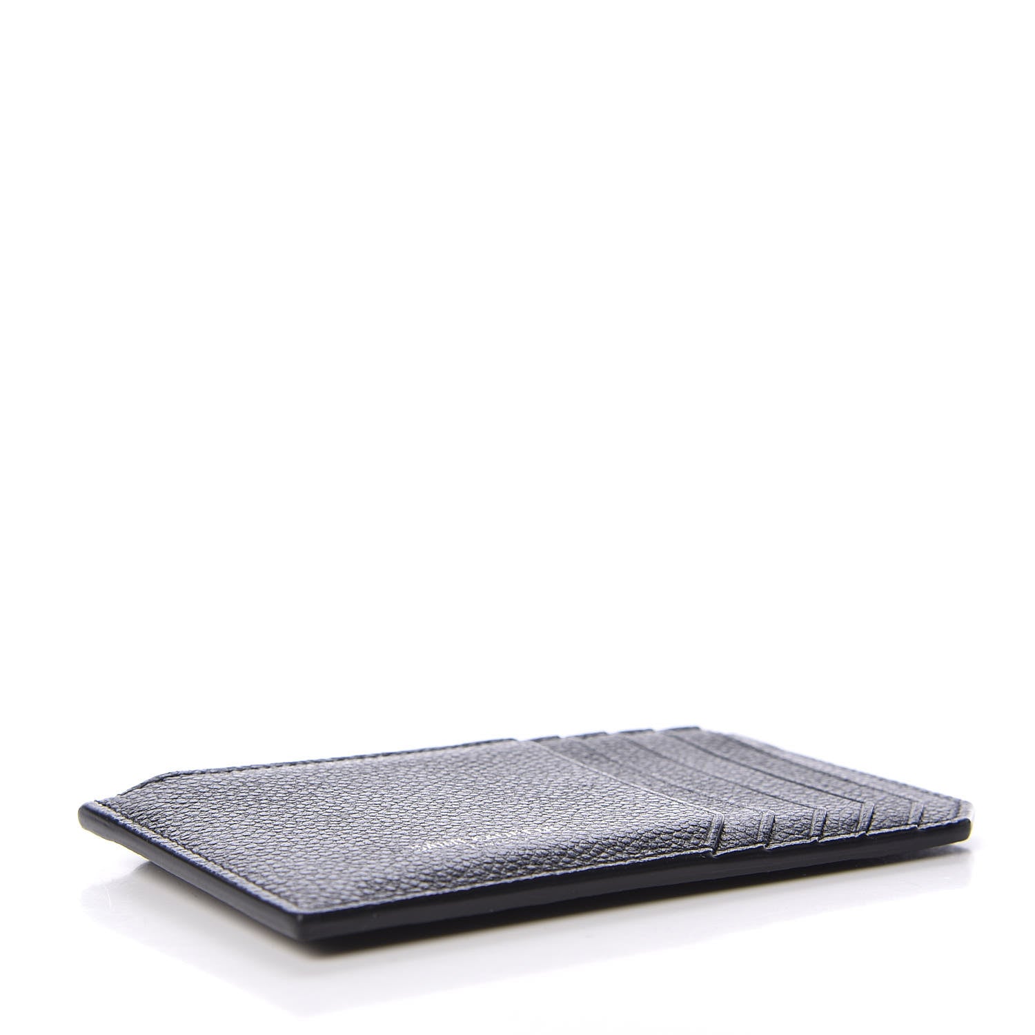 Saint Laurent Grained Calfskin 5 Fragments Zip Pouch Card Holder Black 4 of 7