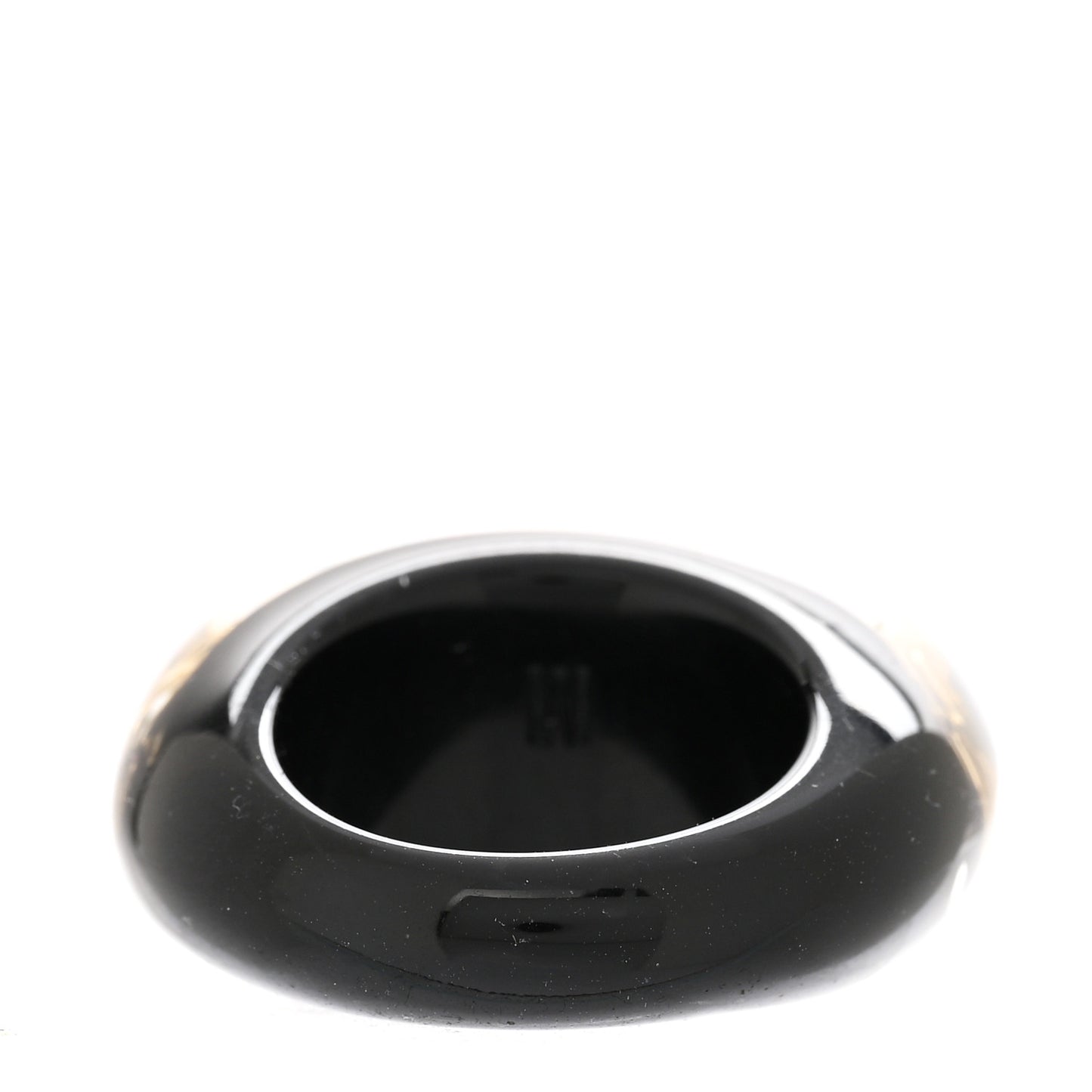 Resin Swarovski Crystal Inclusion Ring M 53 6.5 Black