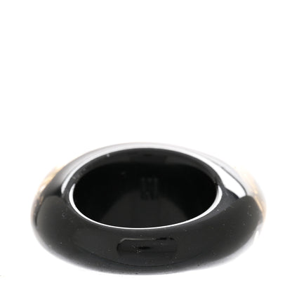 Louis Vuitton Resin Swarovski Crystal Inclusion Ring M 53 6.5 Black 3 of 4