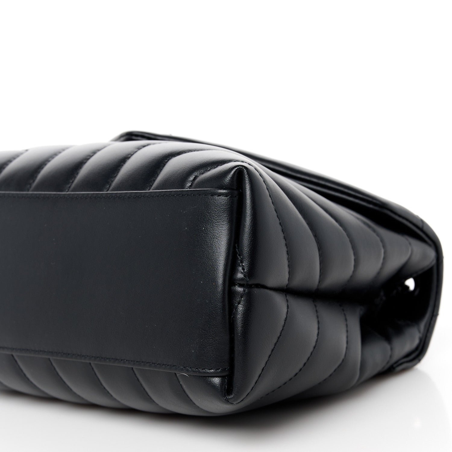 Saint Laurent Calfskin Y Quilted Monogram Monochrome Small Loulou Chain Satchel Black 11 of 11