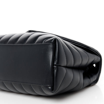 Saint Laurent Calfskin Y Quilted Monogram Monochrome Small Loulou Chain Satchel Black 11 of 11