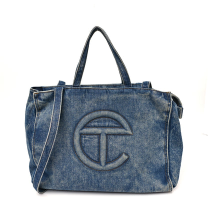 Telfar Denim Medium Shopping Bag Blue 1 of 10