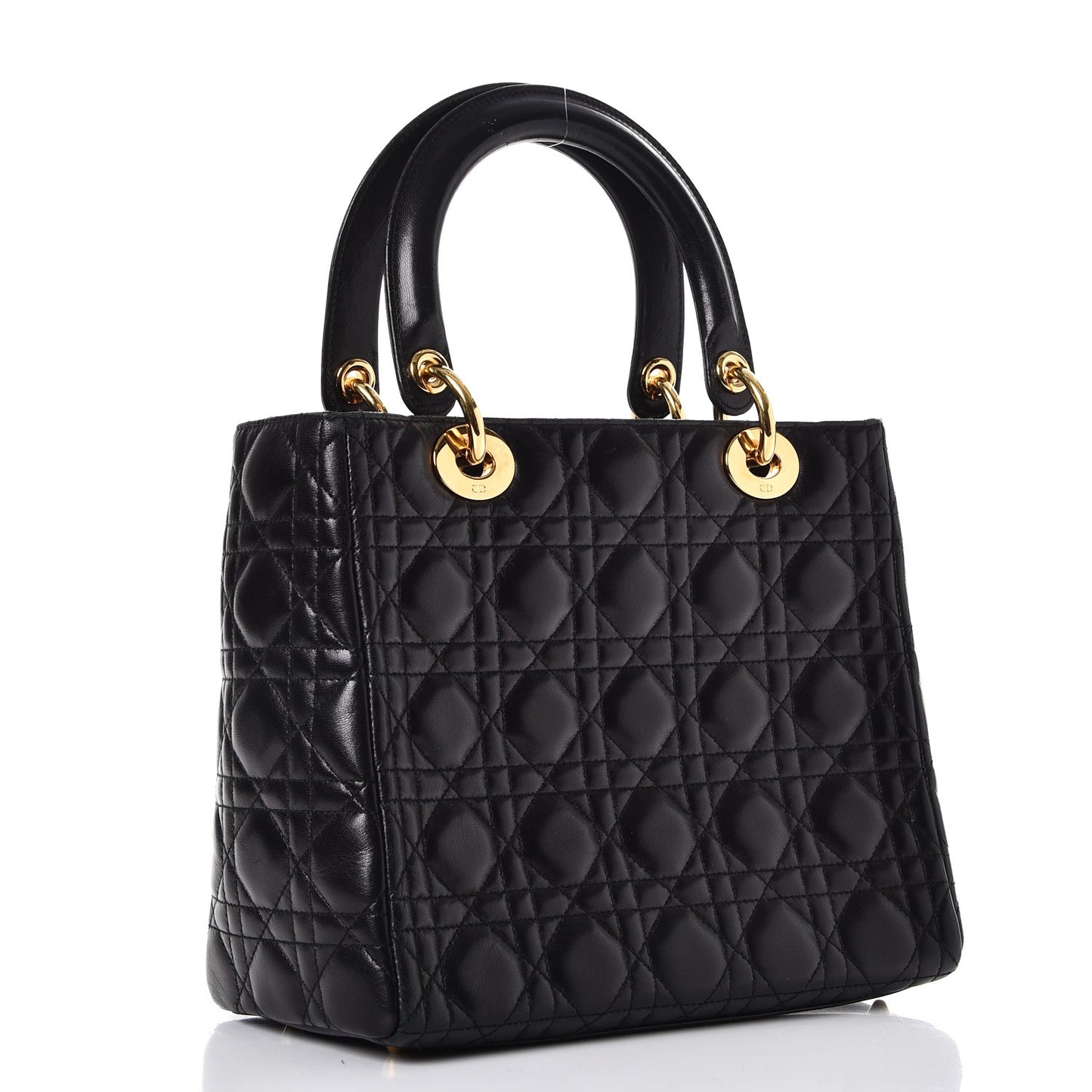 Lambskin Cannage Medium Lady Dior Black