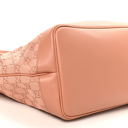 Gucci Monogram Textured Dollar Calfskin Large Ophidia Shopping Tote Cloche Rose Pink 10 of 13