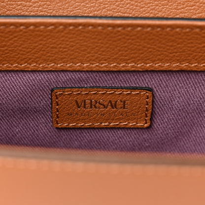 Versace Grained Calfskin La Medusa Small Shoulder Bag Brown 6 of 9