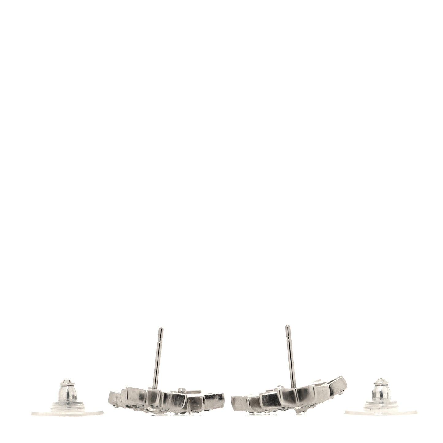 Crystal Star CC Earrings Silver