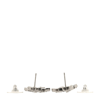 Chanel Crystal Star CC Earrings Silver 3 of 4