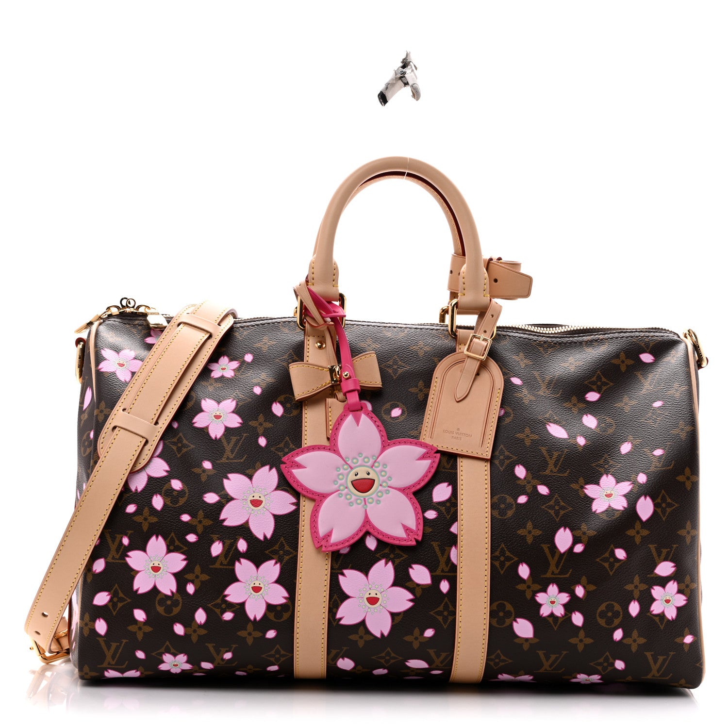 Louis Vuitton LV X TM Monogram Cherry Blossom Keepall Bandouliere 45 Sakura Brown 1 of 9