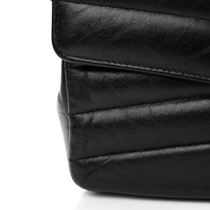Chanel Shiny Lambskin Quilted Small Chevron Miroir Black 17 of 19