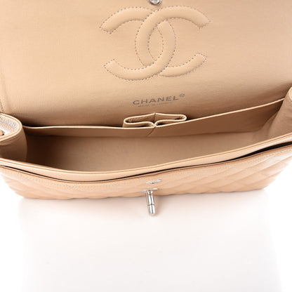 Chanel Caviar Quilted Medium Double Flap Beige Clair 5 of 9
