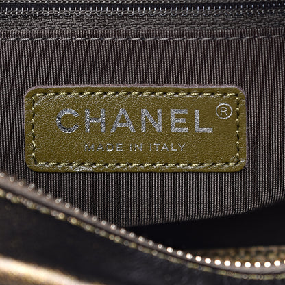 Chanel Metallic Calfskin Chevron Quilted Small Gabrielle Hobo Gold 6 of 9