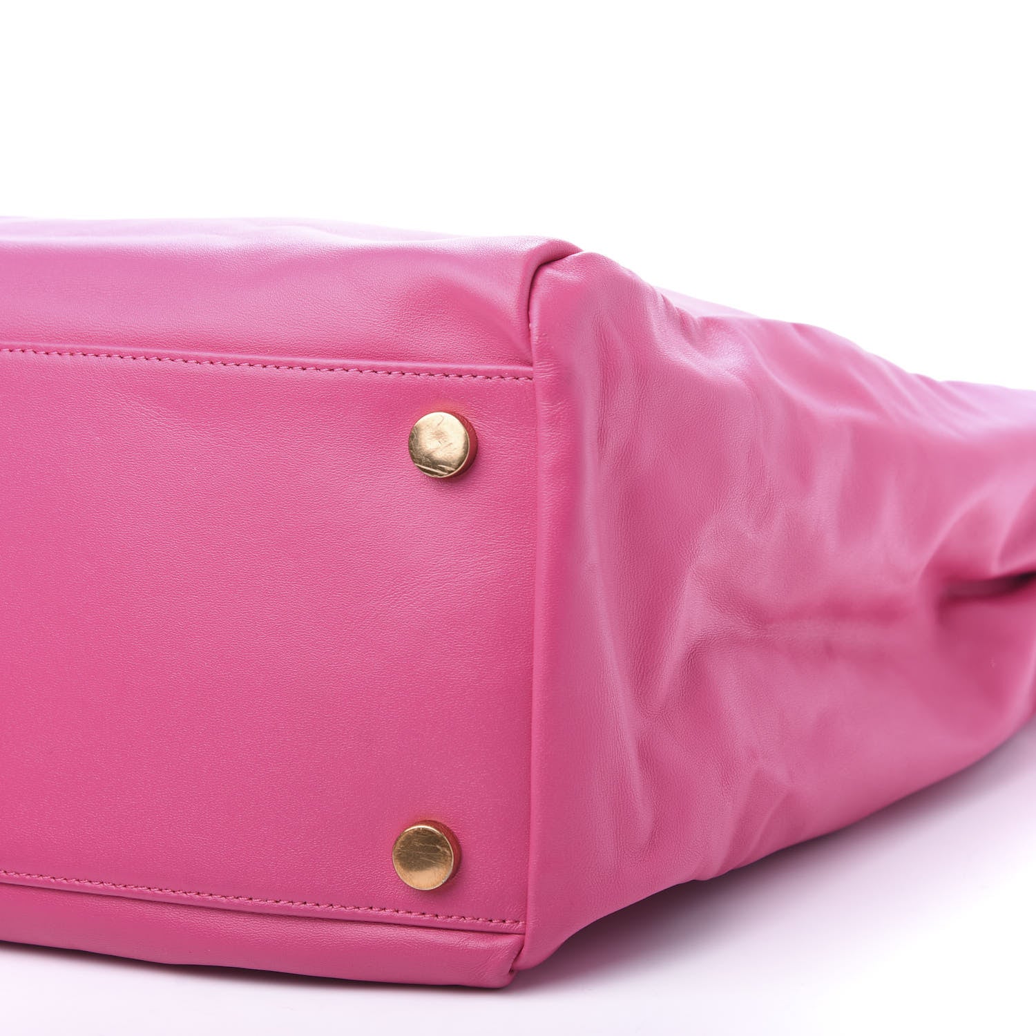 Saint Laurent Calfskin Suede Reversible East West Shopper Tote Fuchsia 15 of 21
