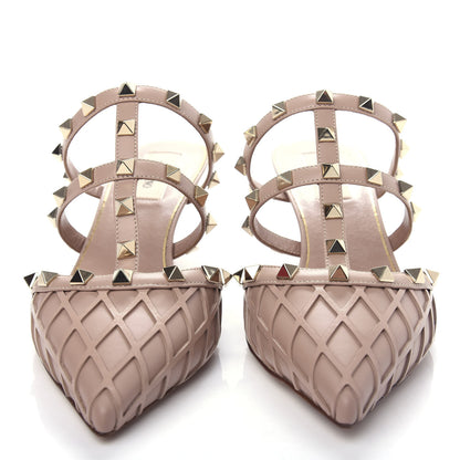 Valentino Garavani Calfskin Boudoir Rockstud 50mm Cage Mules 38 Rose Cannelle 5 of 11