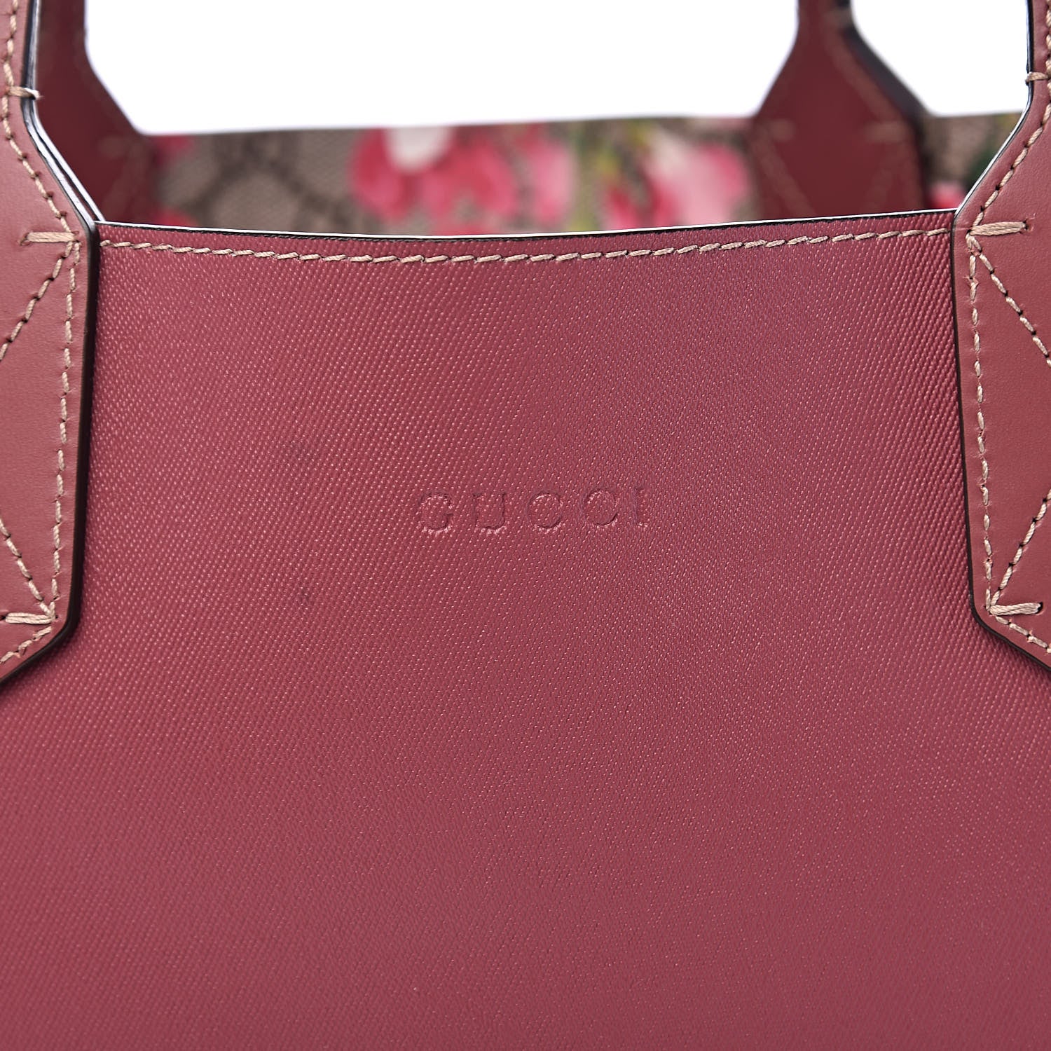 Gucci GG Supreme Monogram Blooms Small Reversible Tote Beige Multicolor Dry Rose 18 of 19