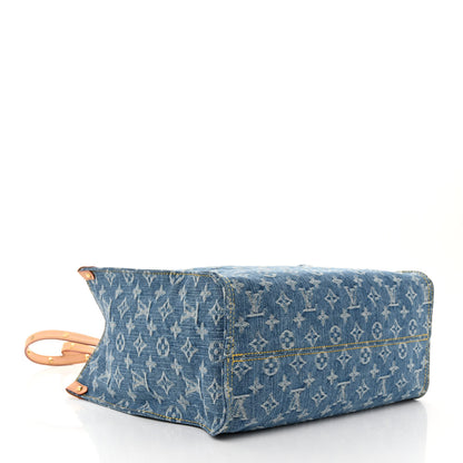 Louis Vuitton Monogram Denim Onthego MM Blue 4 of 9