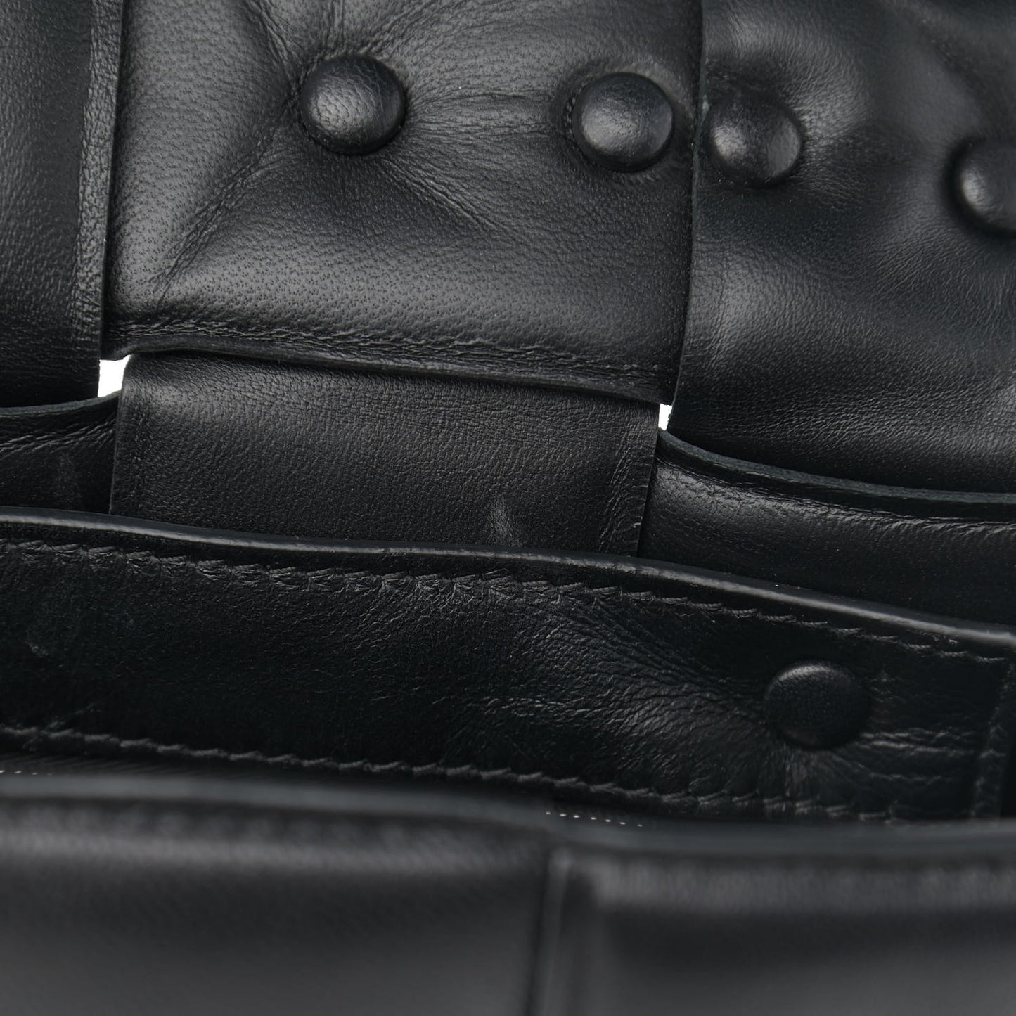 Lambskin Maxi Intreccio Padded Chain Cassette Crossbody Bag Black