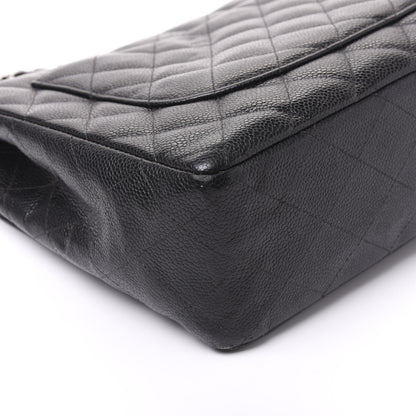 Chanel Caviar Quilted Jumbo Single Flap Black 9 of 11
