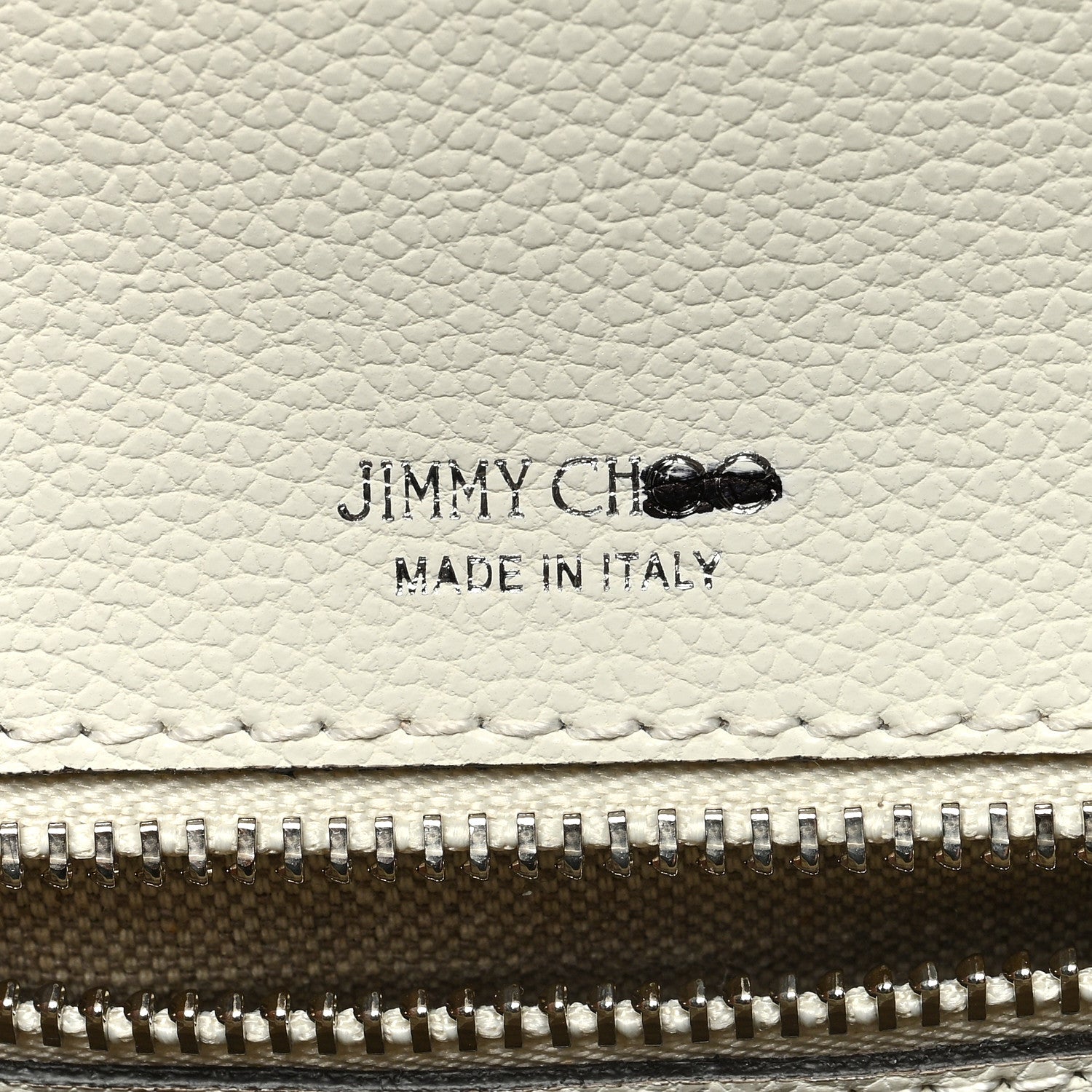 Jimmy Choo Calfskin Crystal Cheri Top Handle Bag Milk 6 of 12