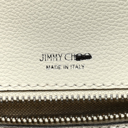 Jimmy Choo Calfskin Crystal Cheri Top Handle Bag Milk 6 of 12