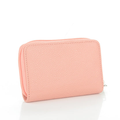 Chanel Caviar Timeless CC Zip Around Coin Purse Pink 3 of 6