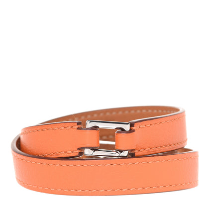Hermes Swift Rivale Double Tour Bracelet M Orange 3 of 6