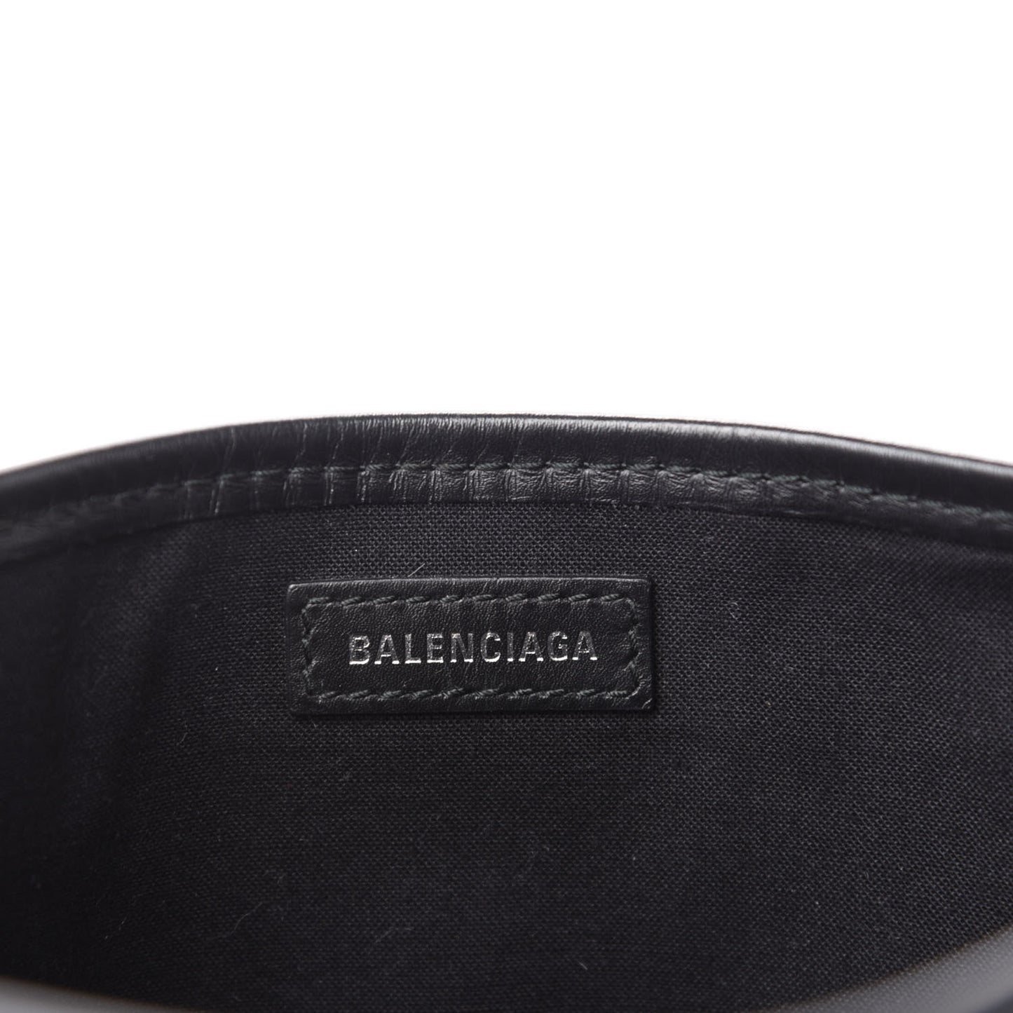 Cotton Canvas Calfskin Logo Print Navy Cabas XS Black White