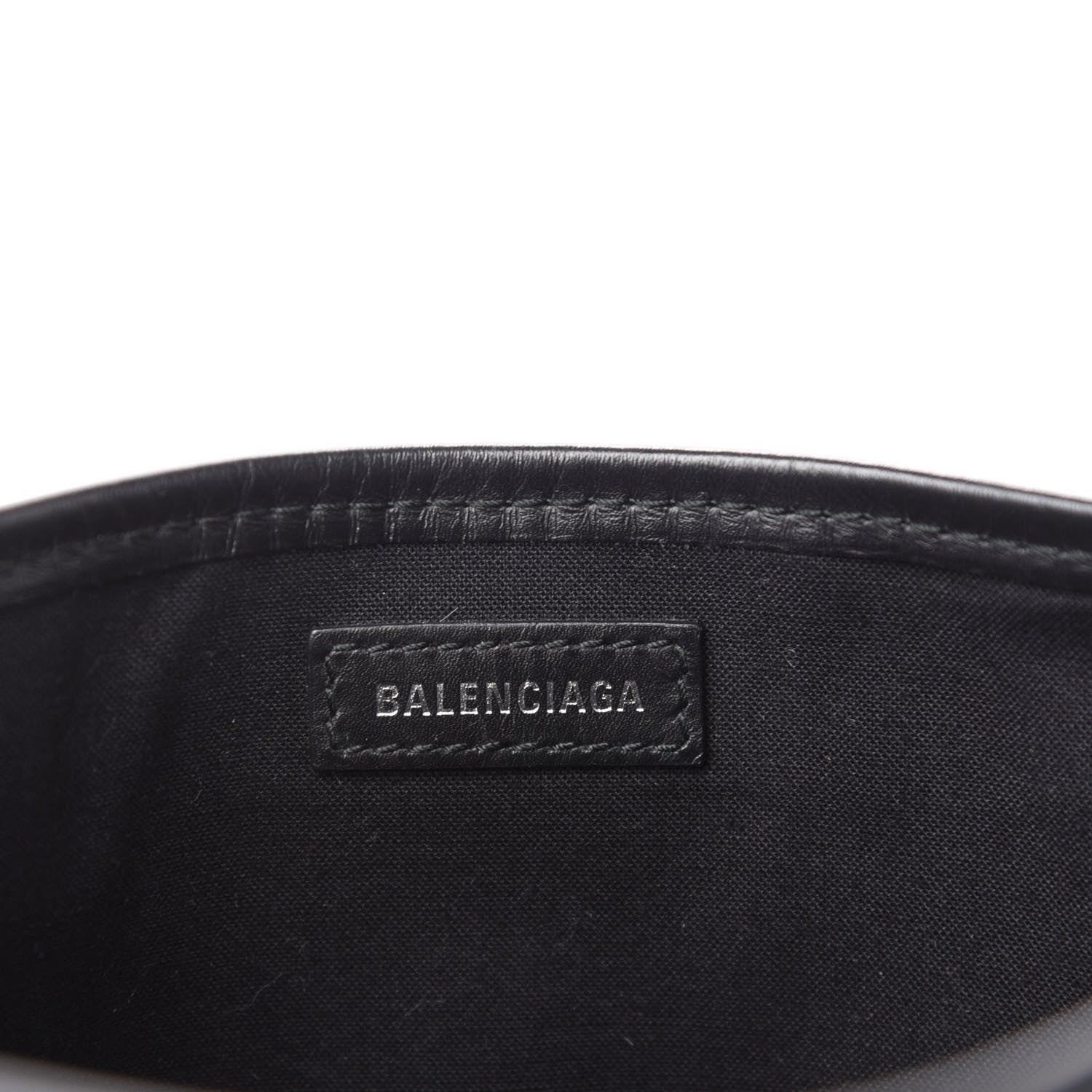 Balenciaga Cotton Canvas Calfskin Logo Print Navy Cabas XS Black White 8 of 10