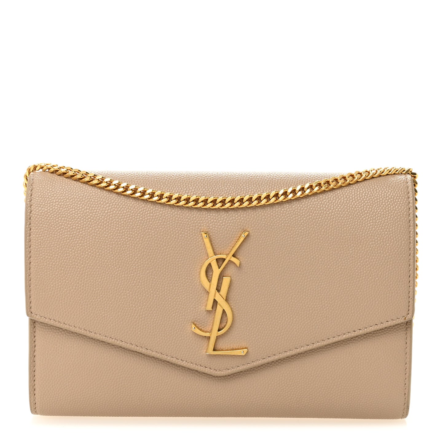 Grain De Poudre Monogram Uptown Chain Wallet Dark Beige