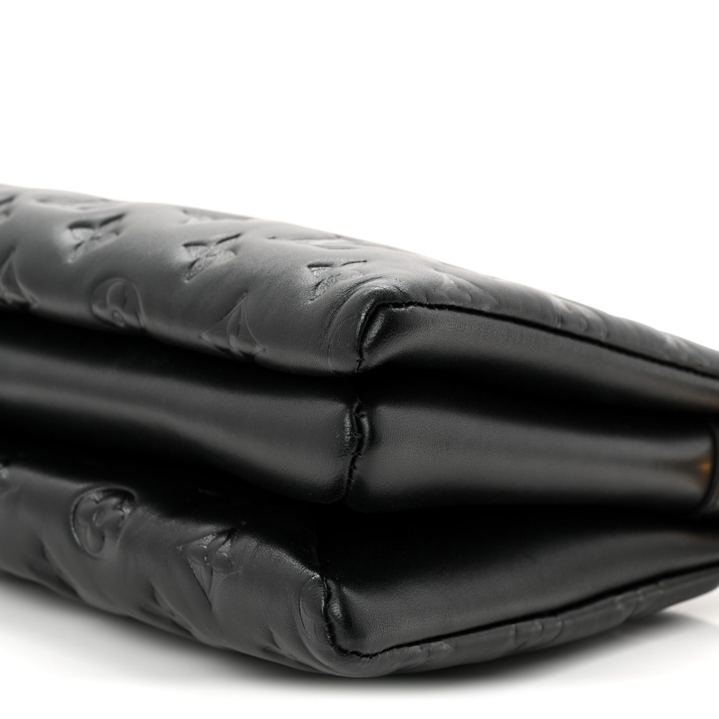 Lambskin Embossed Monogram Coussin PM Black