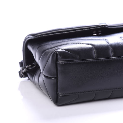 Saint Laurent Calfskin Y Quilted Monogram Toy Loulou Crossbody Bag Black 6 of 9