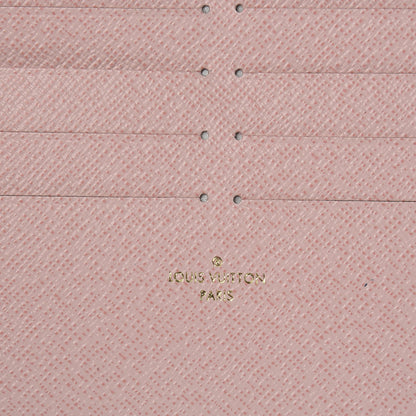 Louis Vuitton Calfskin Felicie Card Holder Insert Rose Ballerine 6 of 7